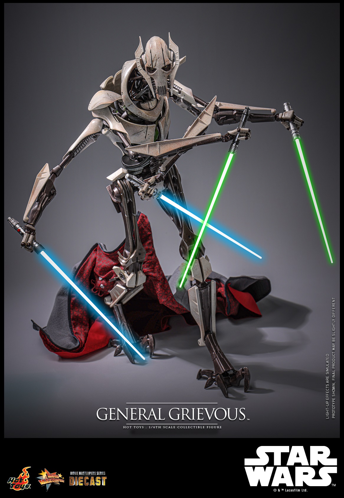 Hot Toys General Grievous MMS760D67 Star Wars Diecast Figure MMS760