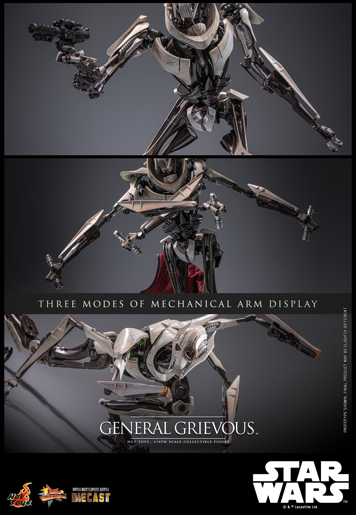 Hot Toys General Grievous MMS760D67 Star Wars Diecast Figure MMS760