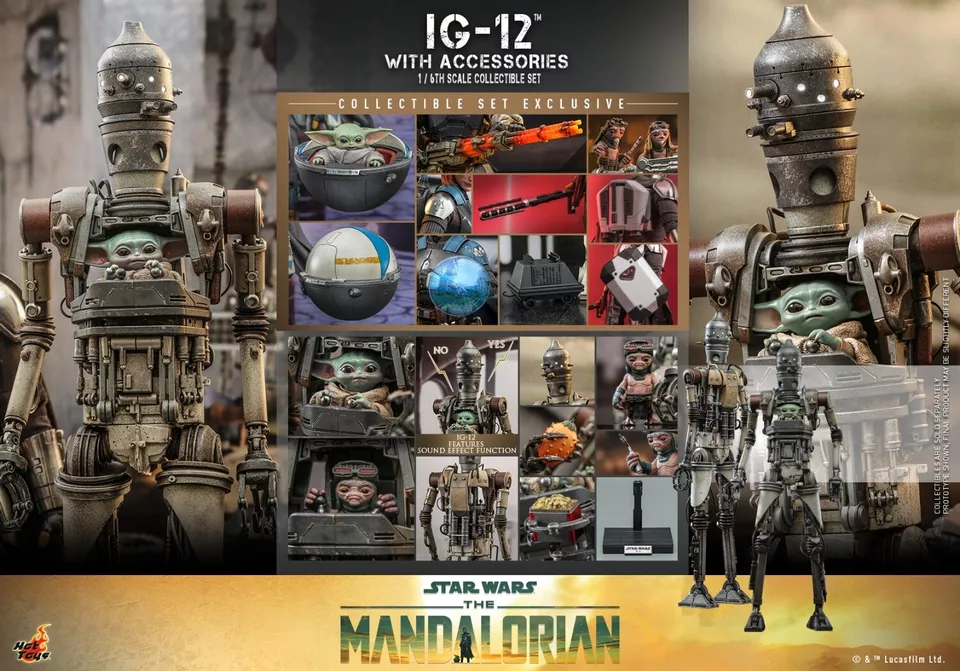 Hot Toys TMS105 Star Wars The Mandalorian IG-12 w/ Accessories Figure
