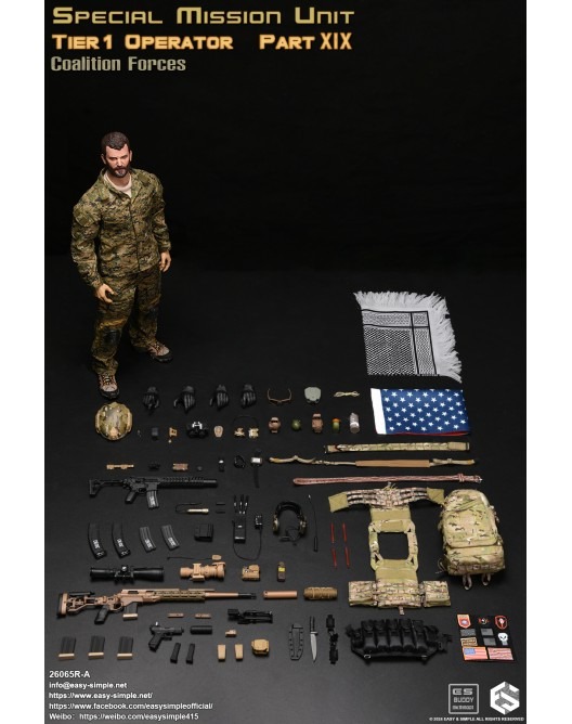 Pre-Order! Easy&Simple 26065RA 1/6 SMU Tier1 Operator Part XIX Coalition Forces  One Sixth Dime