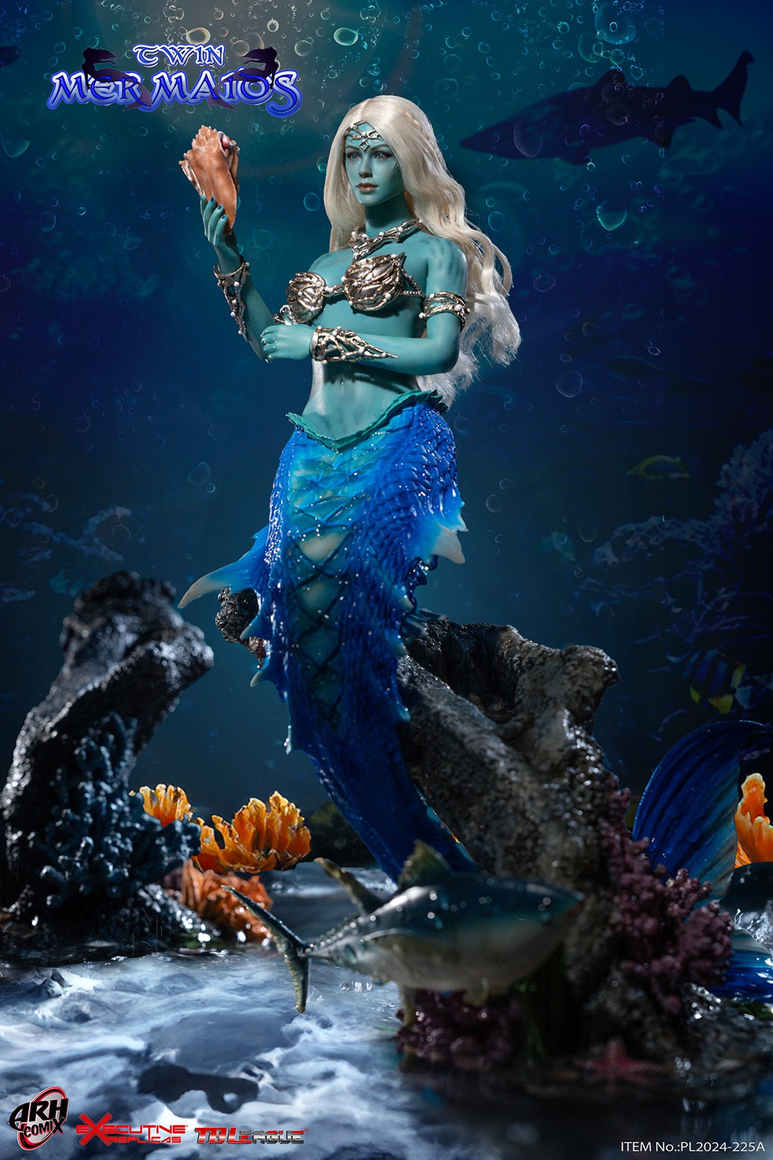In Stock! TBLeague (PL2024-225A) 1/6 Scale Mermaid Sharleze Figure Blue Version