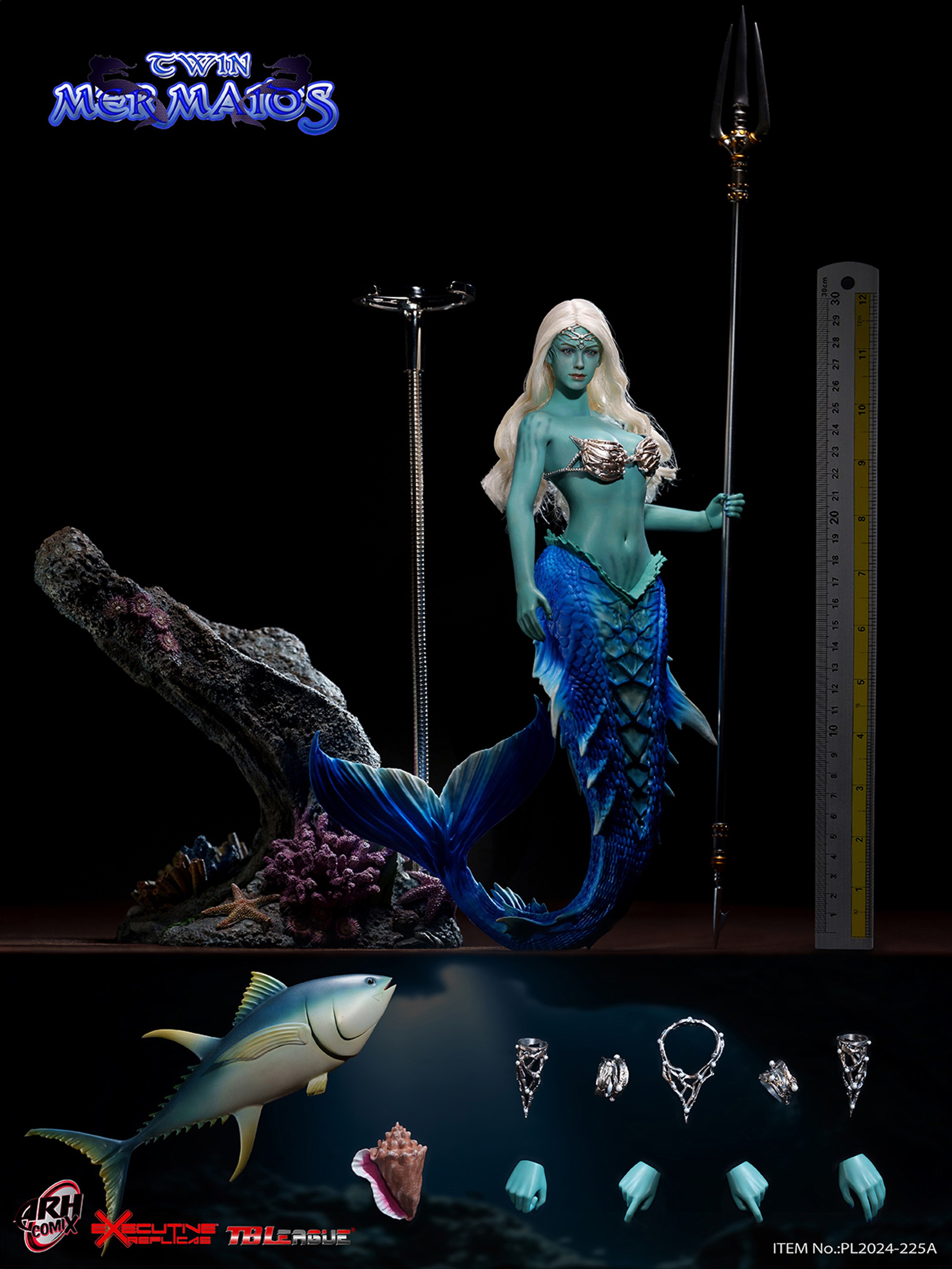 In Stock! TBLeague (PL2024-225A) 1/6 Scale Mermaid Sharleze Figure Blue Version
