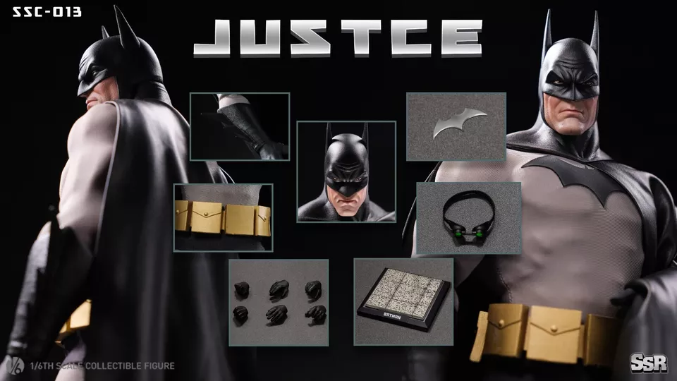 In Stock! SSR SSC-013 1/6 Batman Superhero Justice Knight Action Figure Toy DC
