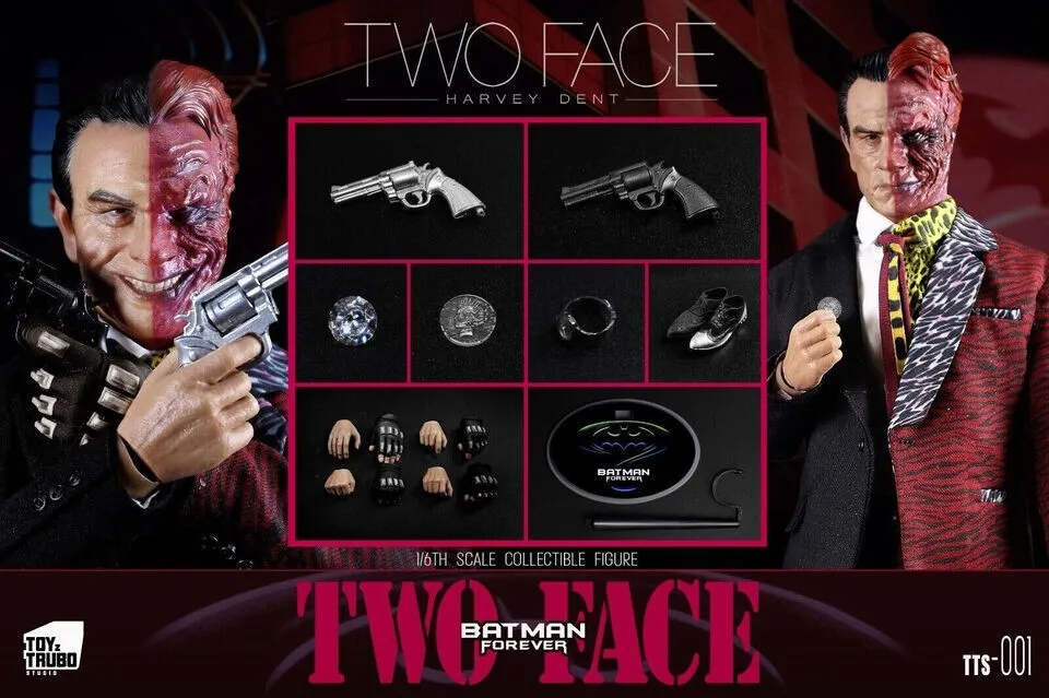 ToyzTruboStudio TTS-001 1/6 Batman Forever Two Face 12" Figure toys