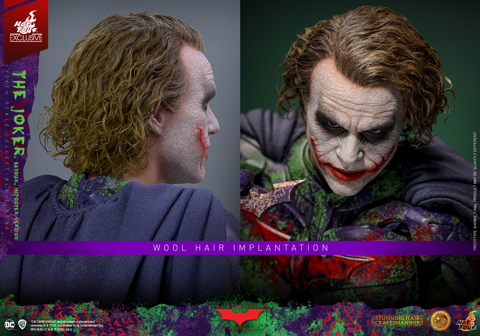 Hot Toys MMS752AE THE DARK KNIGHT Joker 1/6 Implantation Version 