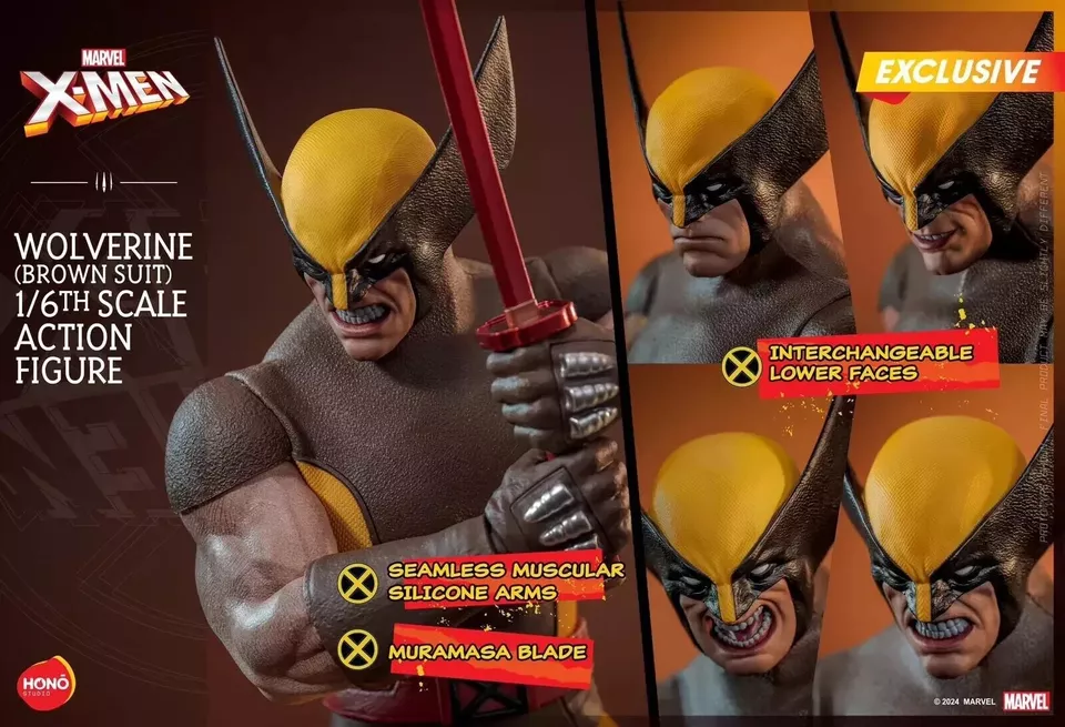 Hot Toys Hono Studio HS-03 Marvel Comics Wolverine 1/6 Brown Suit