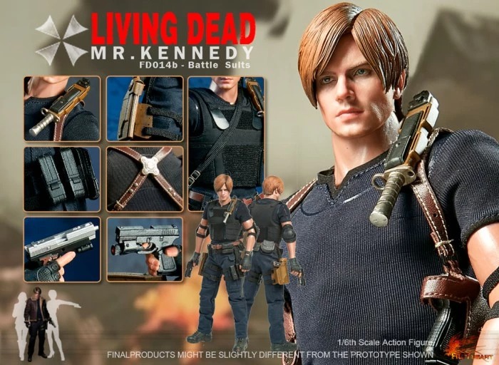 Hot Heart FD014B 1/6 Resident Evil Leon S Kennedy Zombie Figure 