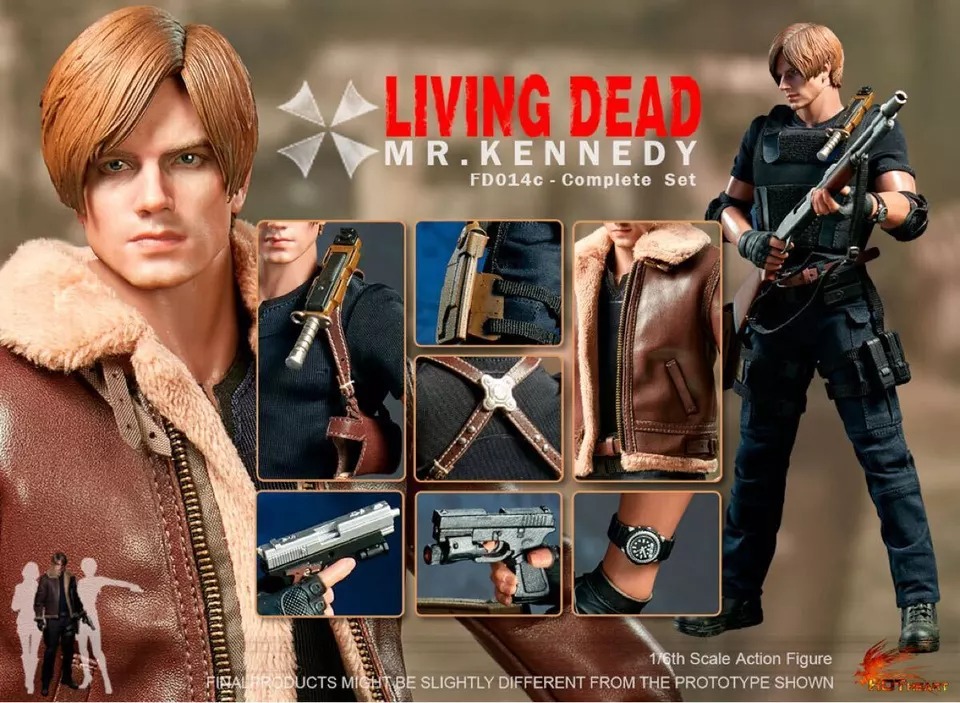 Hot Heart FD014C 1/6 Resident Evil Leon S. Kennedy Zombie Figure 