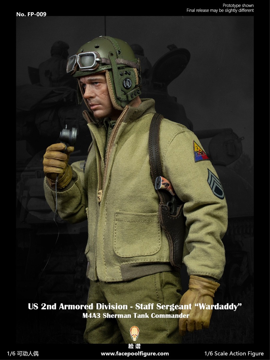 Pre-Order! Facepool FP009A 1/6 Fury Wardaddy Brad Pitt Figure Toy tank world war