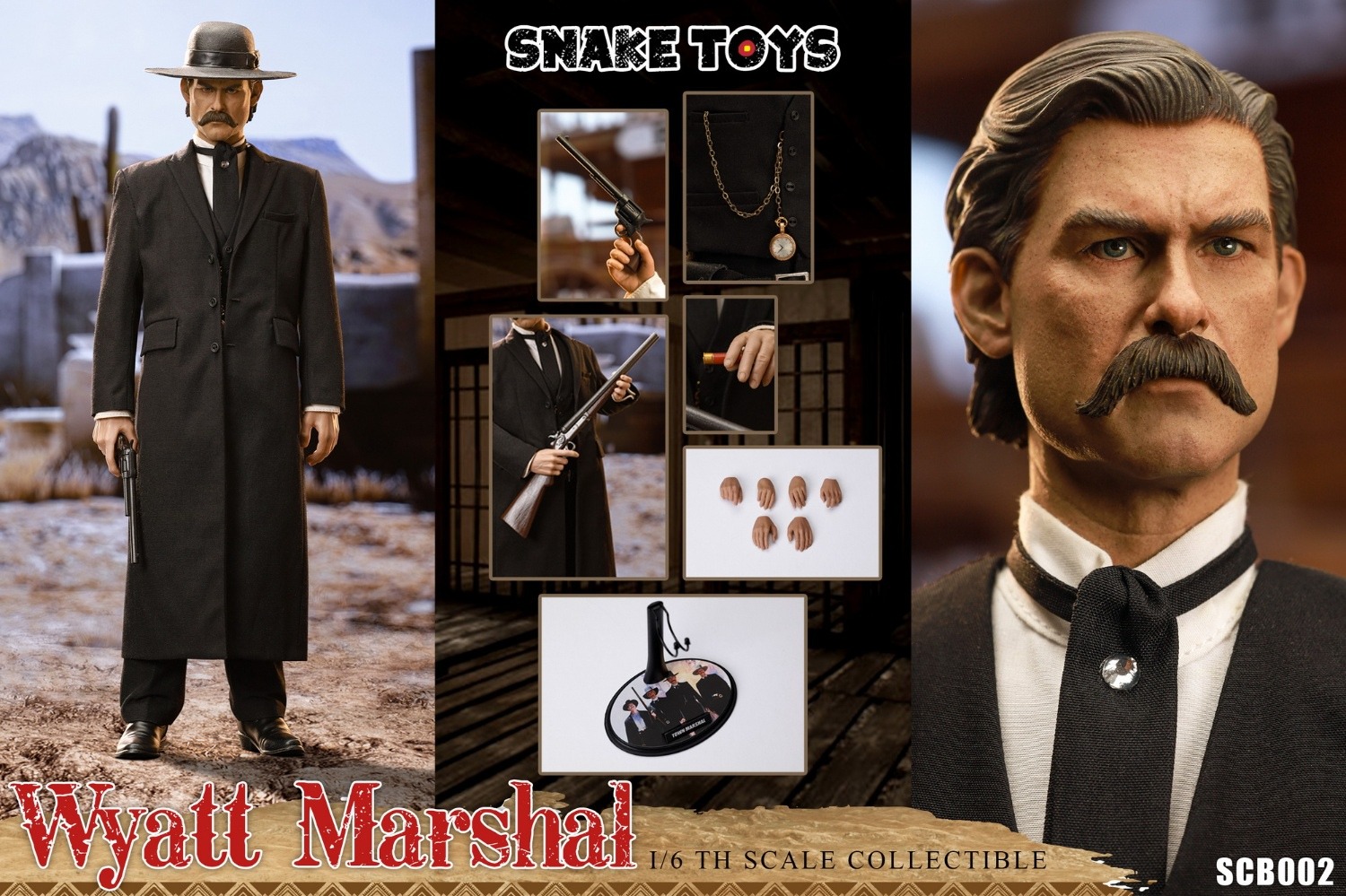 Pre-order! SNAKE TOYS SCB02 1/6 TOMBSTONE Wyatt Marshal Figure Deluxe Ver