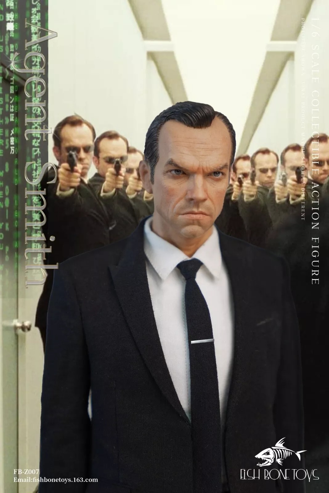 Fish Bone Toys FB-Z007 Agent Smith Matrix MIB 1/6 Figure