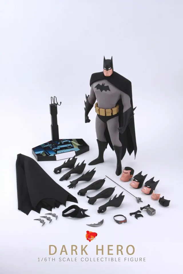 S-HERO SH005 1/6 Animation Bat Dark Hero Action Figure Batman