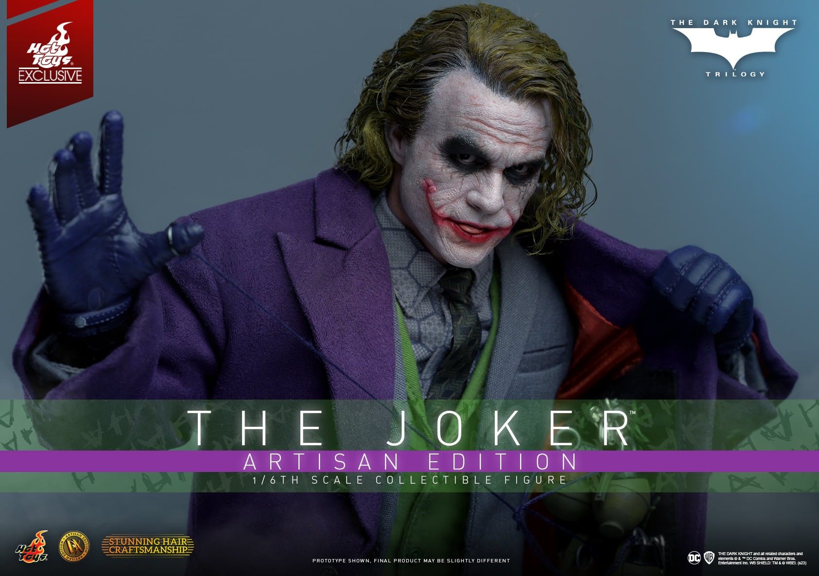 Hot Toys DX33AE The Dark Knight Trilogy 1/6th The Joker Figure Rooted Hair (Artisan Edition)