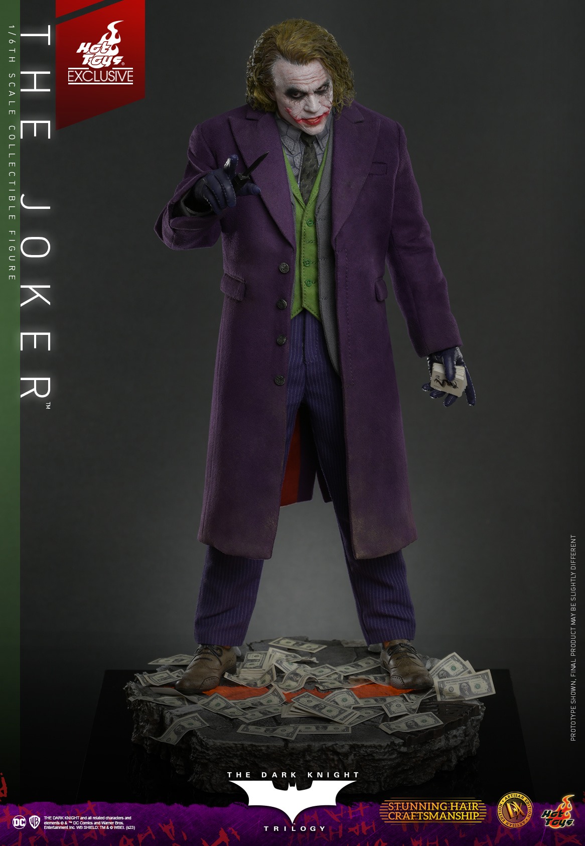 Hot Toys DX33AE The Dark Knight Trilogy 1/6th The Joker Figure Rooted Hair (Artisan Edition)