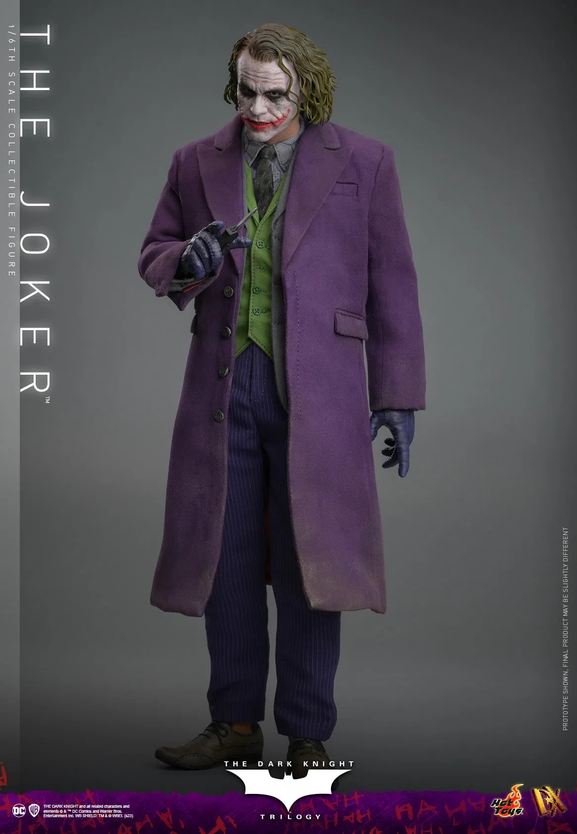 Hot Toys DX32 The Dark Knight Trilogy 1/6 The Joker Figure Sculpted Hair (Standard Edition)