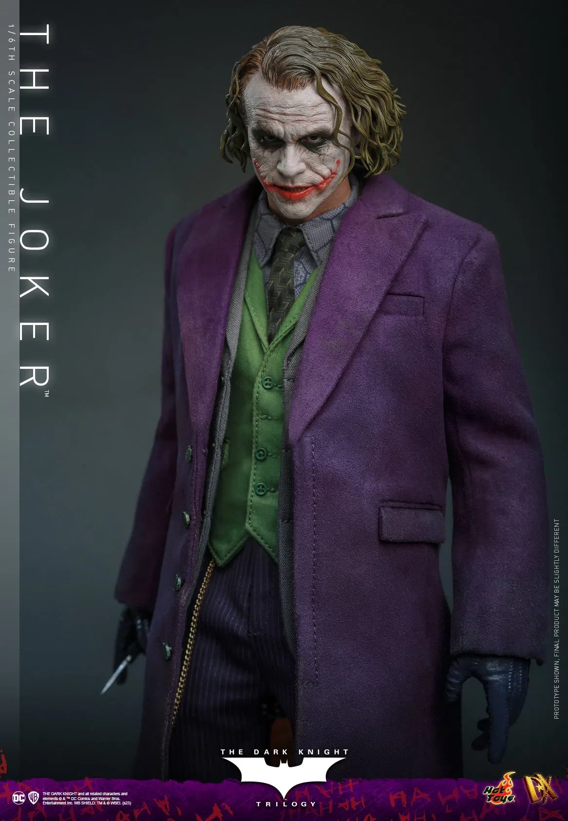 Hot Toys DX32 The Dark Knight Trilogy 1/6 The Joker Figure Sculpted Hair (Standard Edition)