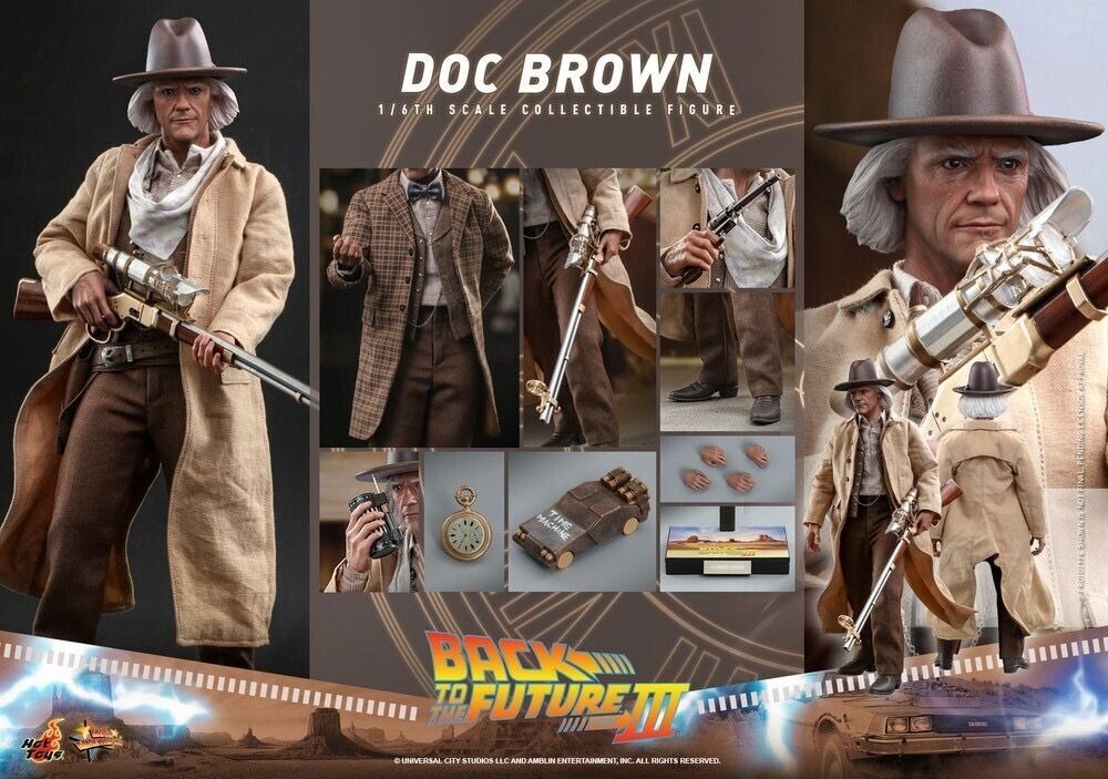 Hot Toys Back to Future III Doc Brown MMS617 1/6 Figure