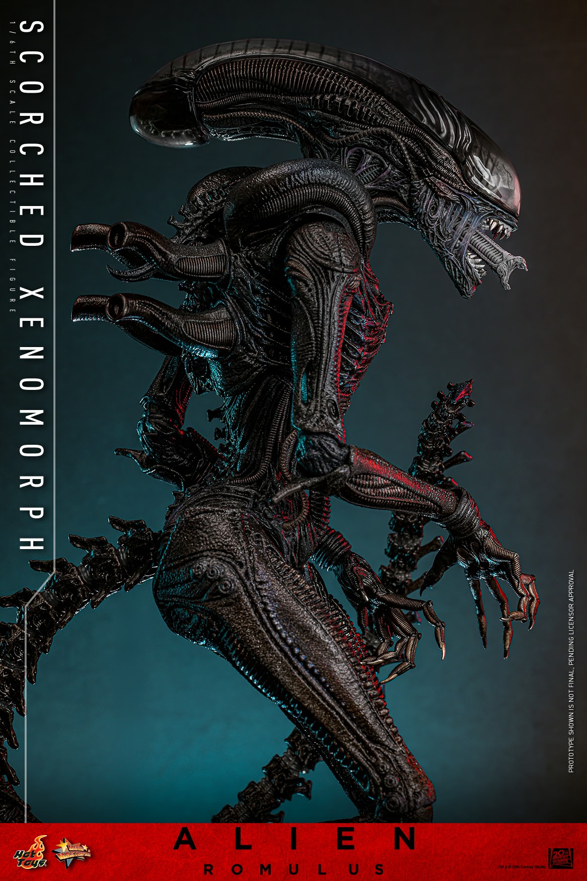 Pre Order! Hot Toys MMS784 Alien: Romulus Scorched Xenomorph 1/6 Figure 