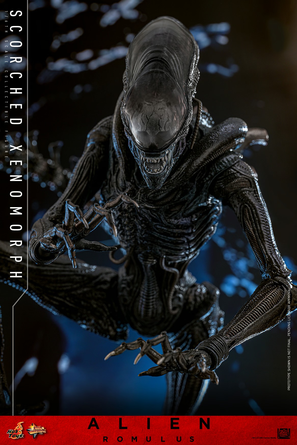 In stock! Hot Toys MMS784 Alien: Romulus Scorched Xenomorph 1/6 Figure 