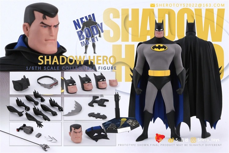 In Stock! S-HERO SH006 Animation Batman 1/6 shadow hero Figure 