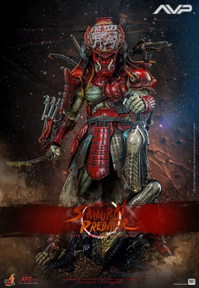 Pre-order! Hot Toys AC06 1/6 Alien vs. Predator Akaoni Samurai Predator Figure