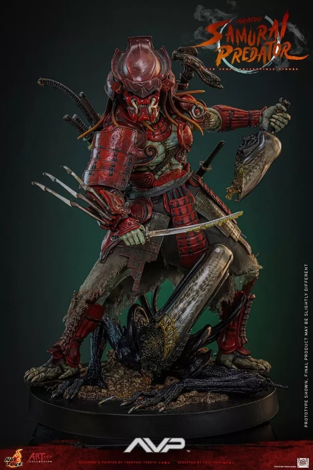 In stock! Hot Toys AC06 1/6 Alien vs. Predator Akaoni Samurai Predator Figure