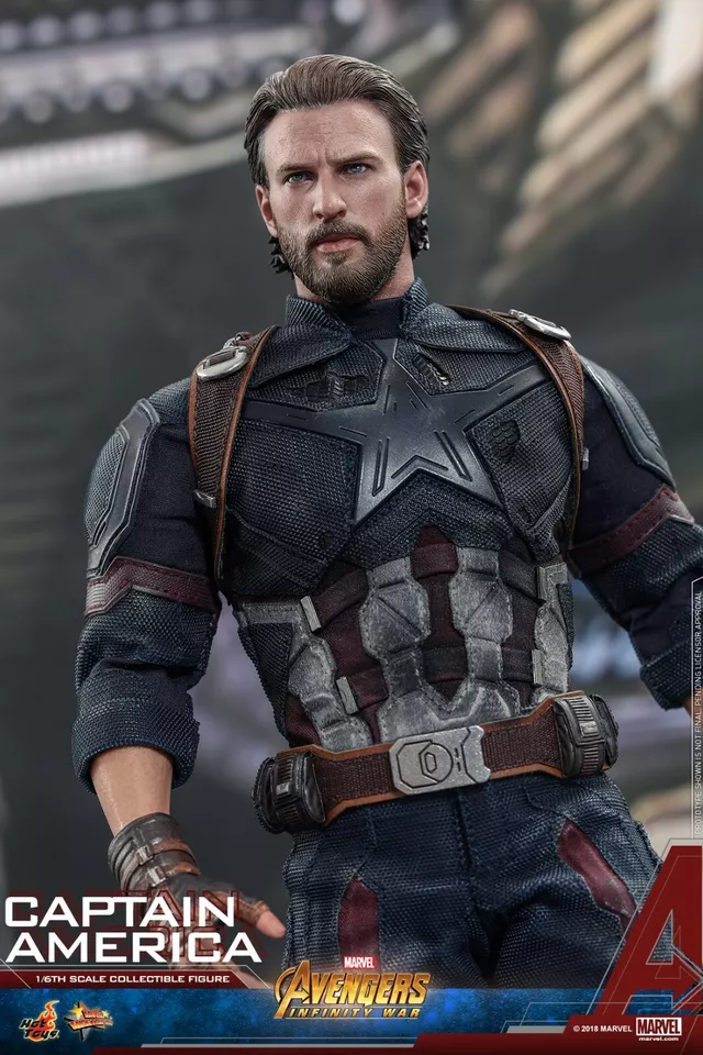 Hot Toys MMS480 Avengers 3 Infinity War Captain America 1/6 Figure Toy