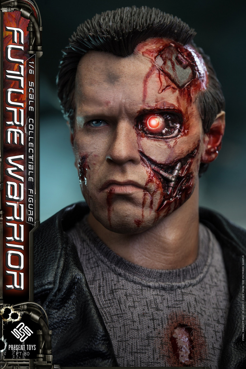 In stock! PRESENT TOYS PT-sp80 1/6 The Terminator T800 Arnold Figure