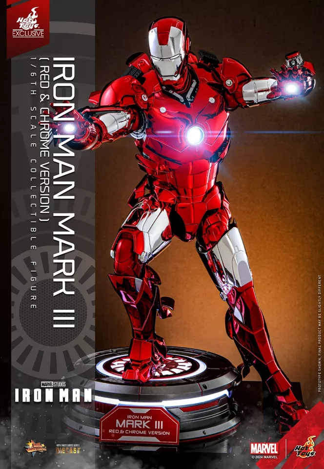 Hot Toys MMS744D64 IRON MAN 1/6 MARK III (RED & CHROME VERSION)