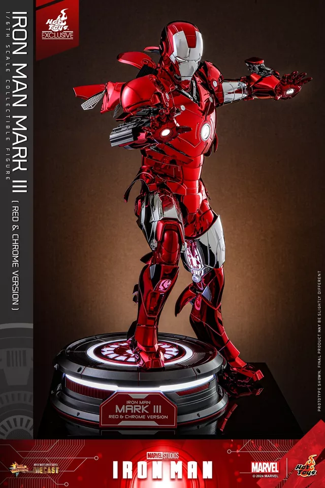 Hot Toys MMS744D64 IRON MAN 1/6 MARK III (RED & CHROME VERSION)