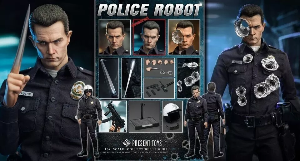 In Stock! PRESENT TOYS PT-sp62 1/6 Terminator T1000 Action Figure toys hot