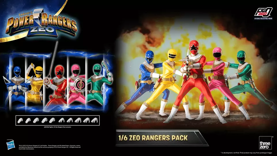In stock! ThreeZero Power Rangers Zeo Team FigZero 1/6 Zeo Pack 5 3Z0762 Figures toys