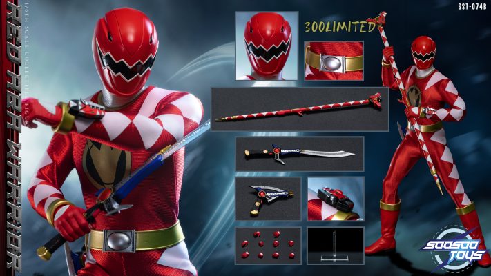 Pre order! Soosootoys SST074B Dino Thunder aba red ranger 1/6 power rangers