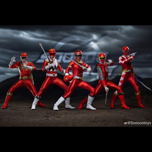 Pre order! Soosootoys SST074ABCDE Deluxe Set 1/6 power rangers toy