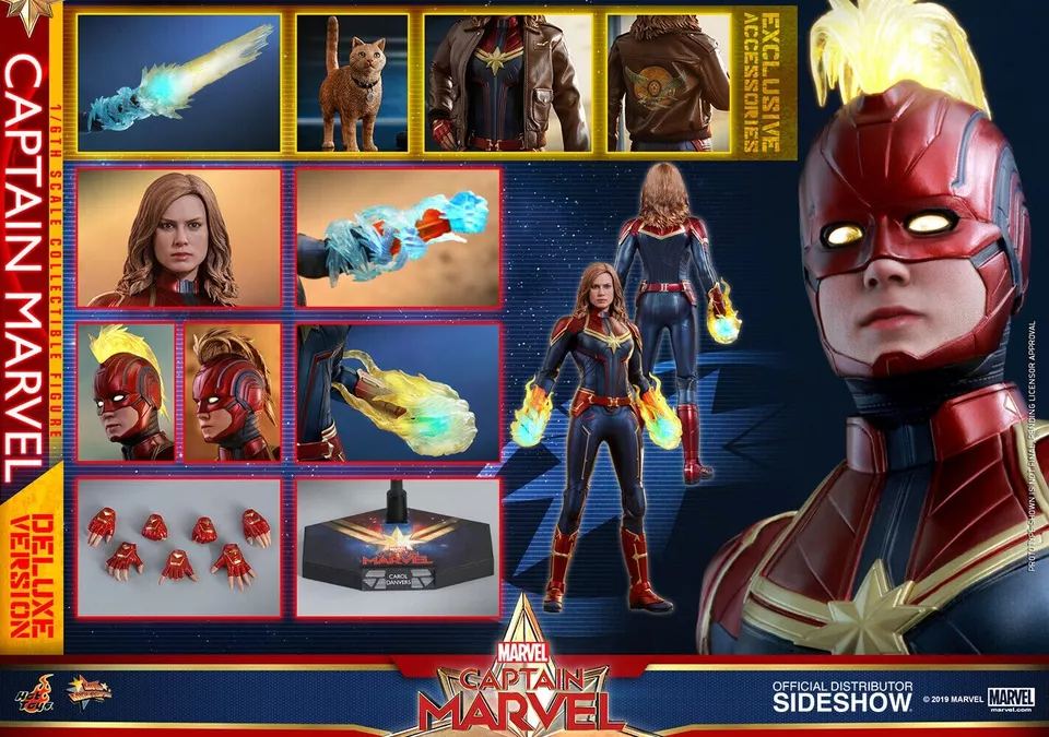 Hot Toys 1/6 MMS522 Captain Marvel - Captain Marvel Deluxe Version