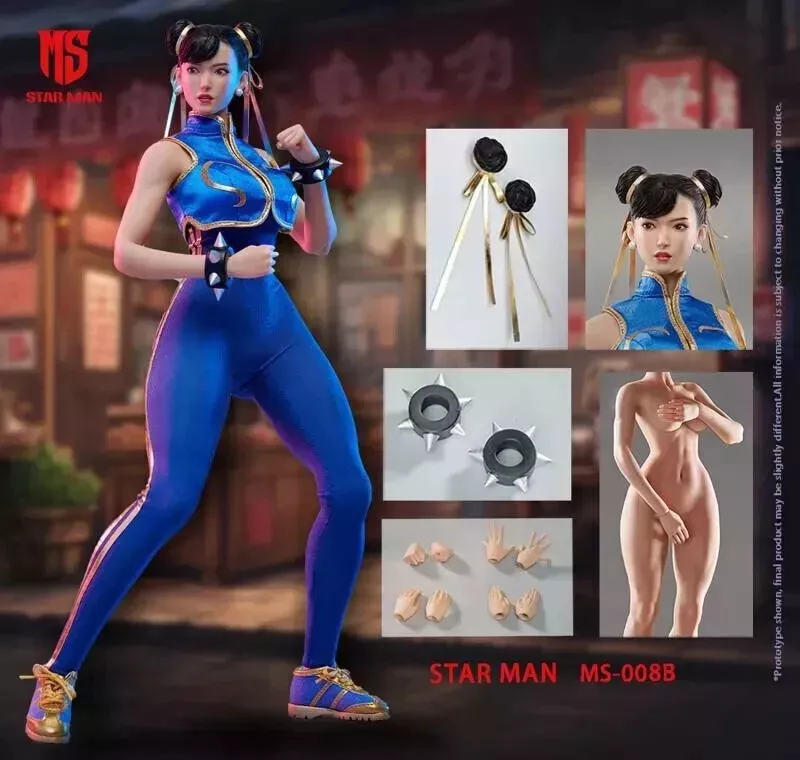 STAR MAN MS-008B Chunli 1/6 Female Street Fighter Collectible Figure