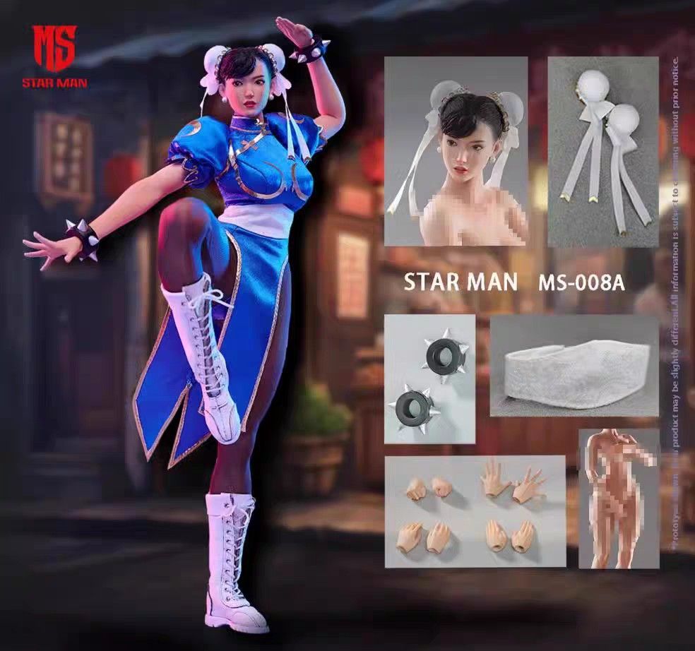 STAR MAN MS-008A Chunli 1/6 Female Street Fighter Collectible Figure