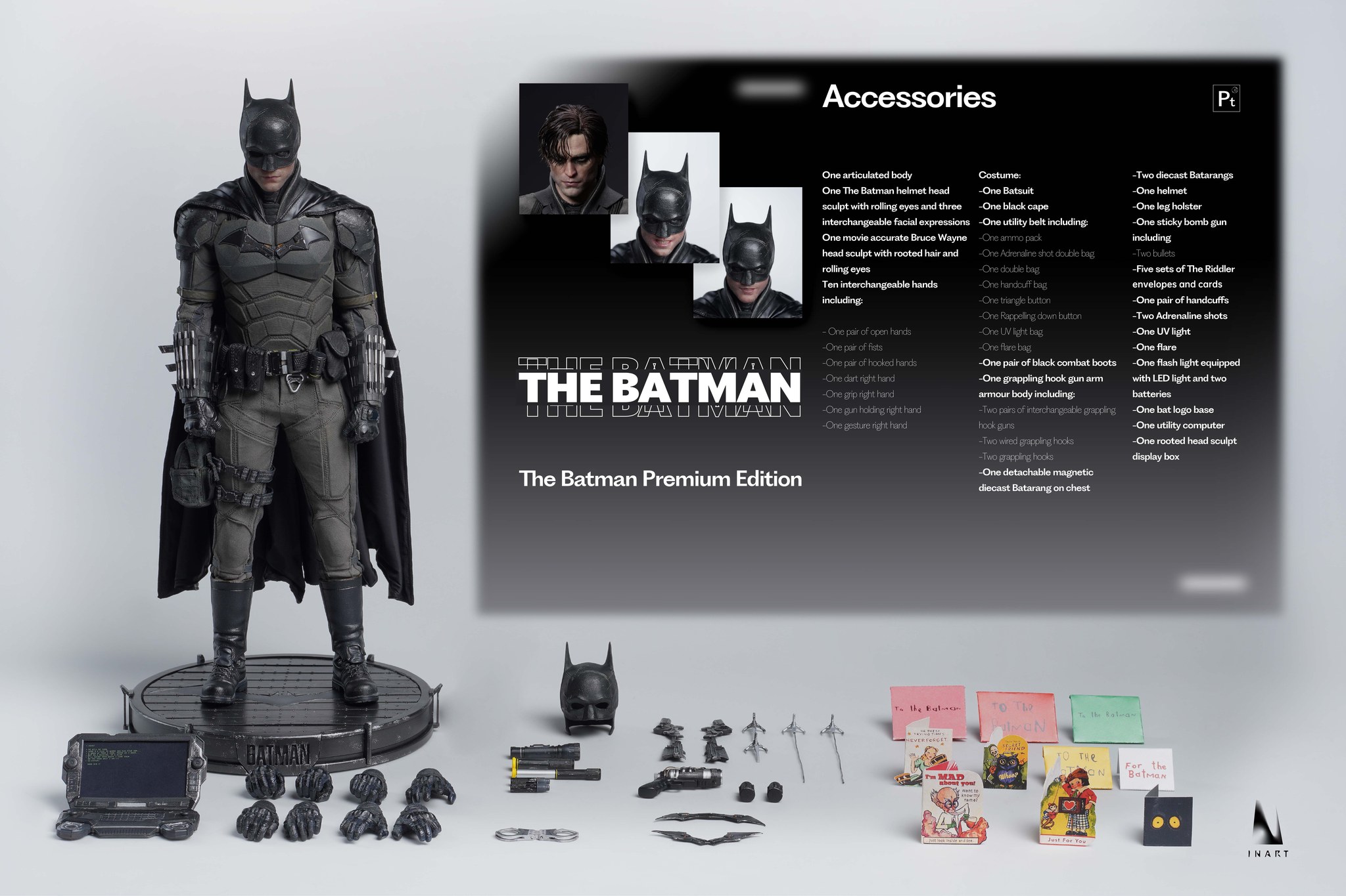 InArt The Batman 1/6 Battle Suit (Premium Edition)(Rooted Hair)