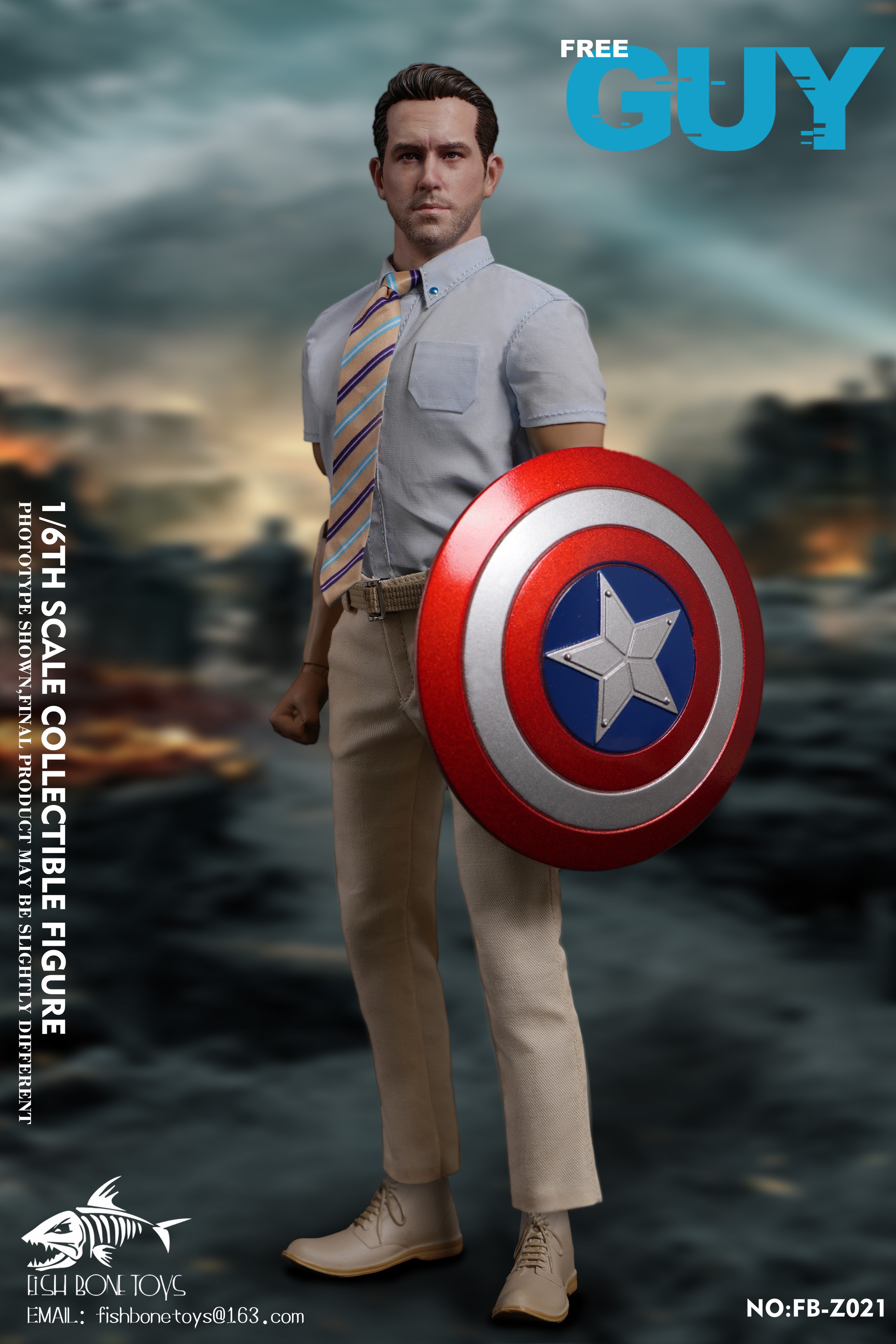 Pre Order! Fish Bone Toys FB-Z021 Out of Control NPC Free Guy 1/6 Figure
