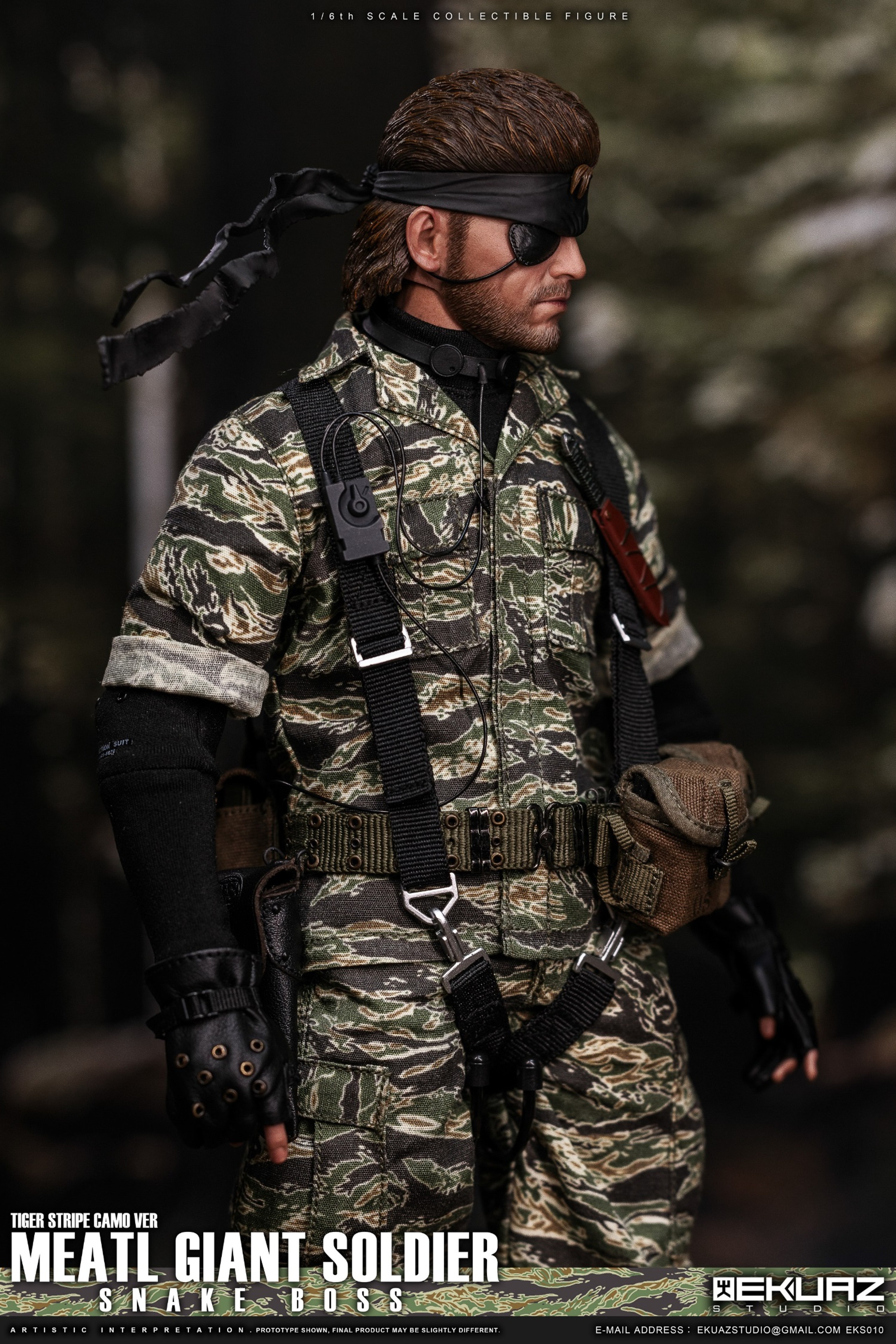 Pre Order! EKUAZ STUDIO (EKS010) 1/6 Metal Giant Soldier Snake Boss Figure (Tiger Stripe Camo Version)