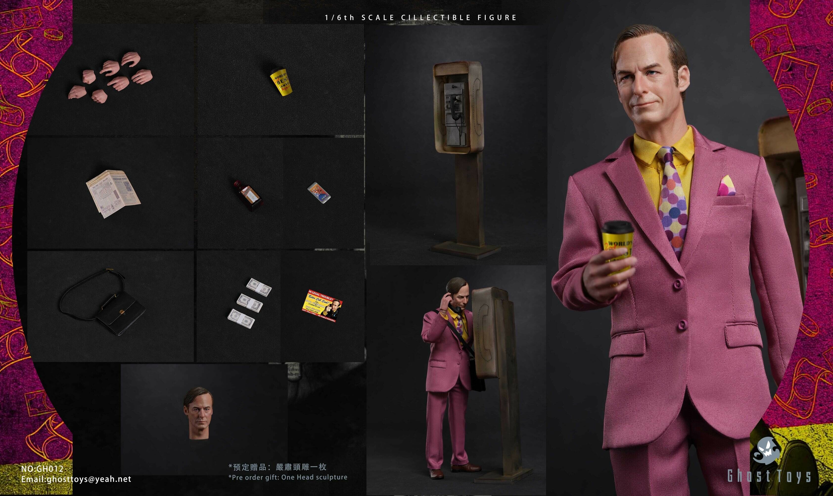 Pre order! Ghost Toys GH-012 1/6 Seductive Saul lawyer figure