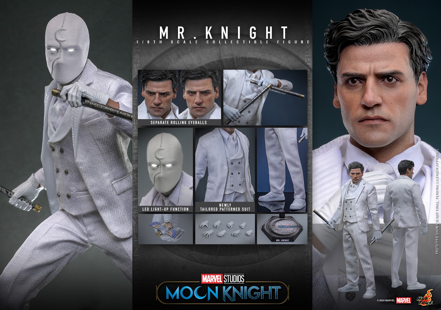 Pre order! Hot toys Moon Knight 1/6 Mr. Knight Collectible Figure