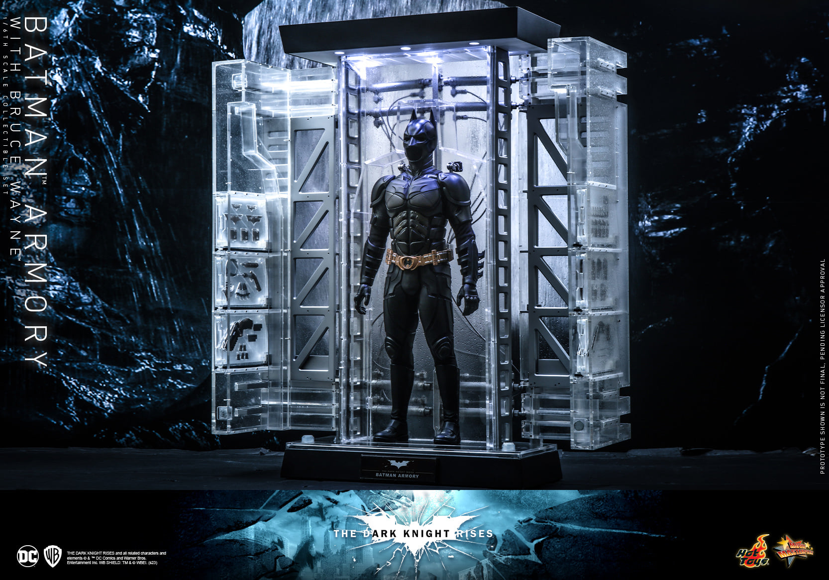 Hot Toys MMS702 Batman Armory With Bruce Wayne 1/6 Dark Knight Figure