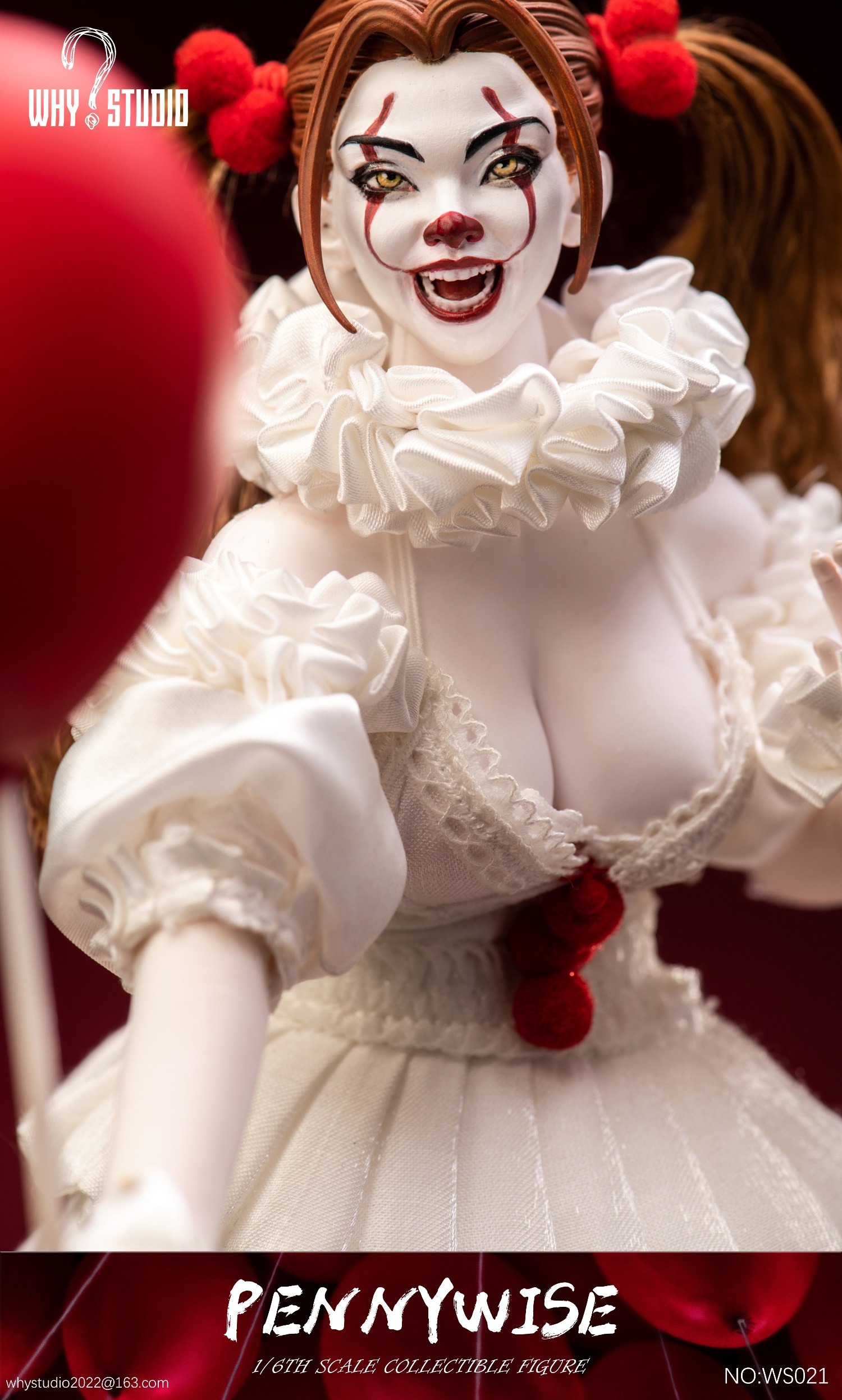 Pre order! WHY STUDIO NO: WS021 Resurrection Female Clown Pennywise1/6 scale action figure