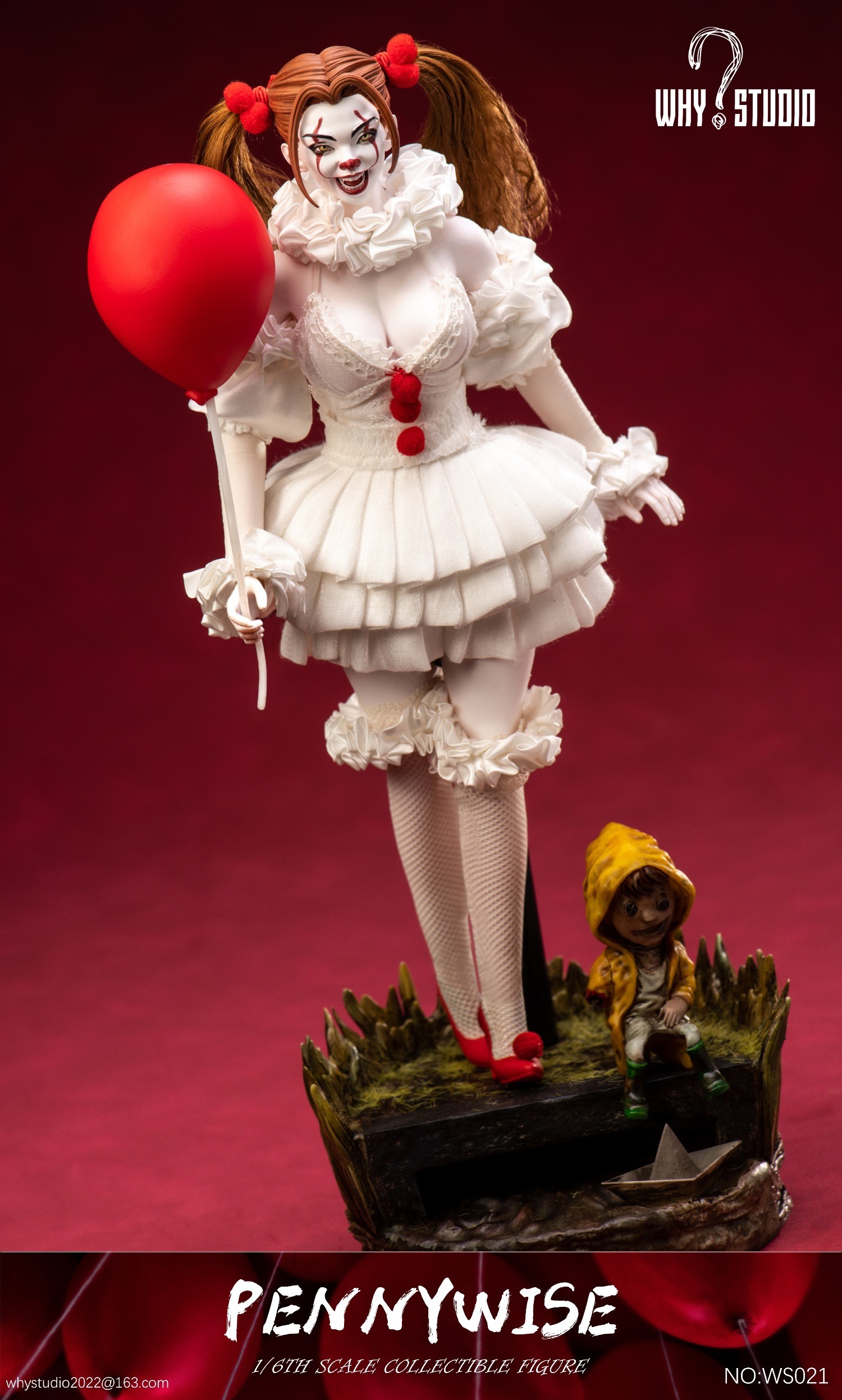 Pre order! WHY STUDIO NO: WS021 Resurrection Female Clown Pennywise1/6 scale action figure