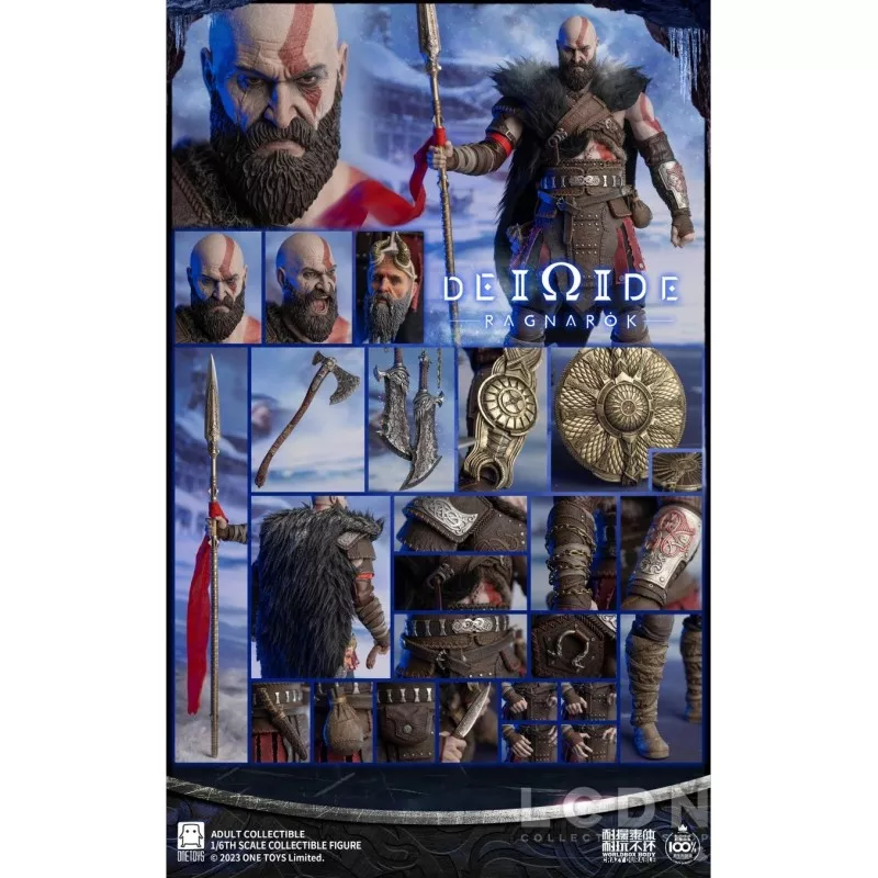 In Stock! Worldbox x OneToys 1/6 Deicide War Ragnarok Action Figure OT019 Kratos GOD OF WAR With Bonus Head