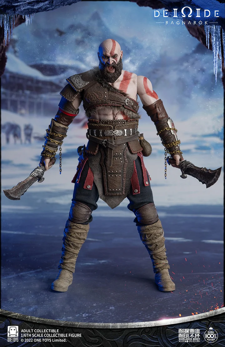 In Stock! Worldbox x OneToys 1/6 Deicide War Ragnarok Action Figure OT019 Kratos GOD OF WAR With Bonus Head