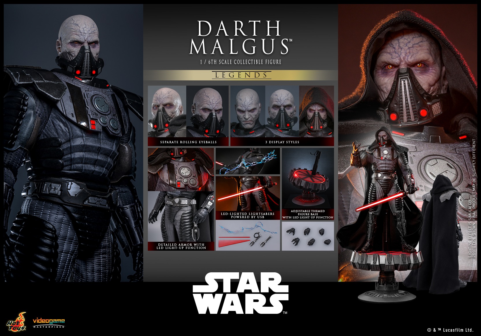 Pre order! Hot Toys VGM70 Star Wars Darth Malgus 1/6 Figure