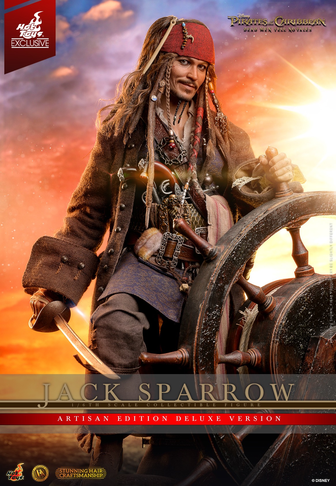 Hot Toys DX39AE Pirates of the Caribbean Dead Men Tell No Tales - 1/6 Jack Sparrow Collectible Figure Artisan Edition Deluxe Version