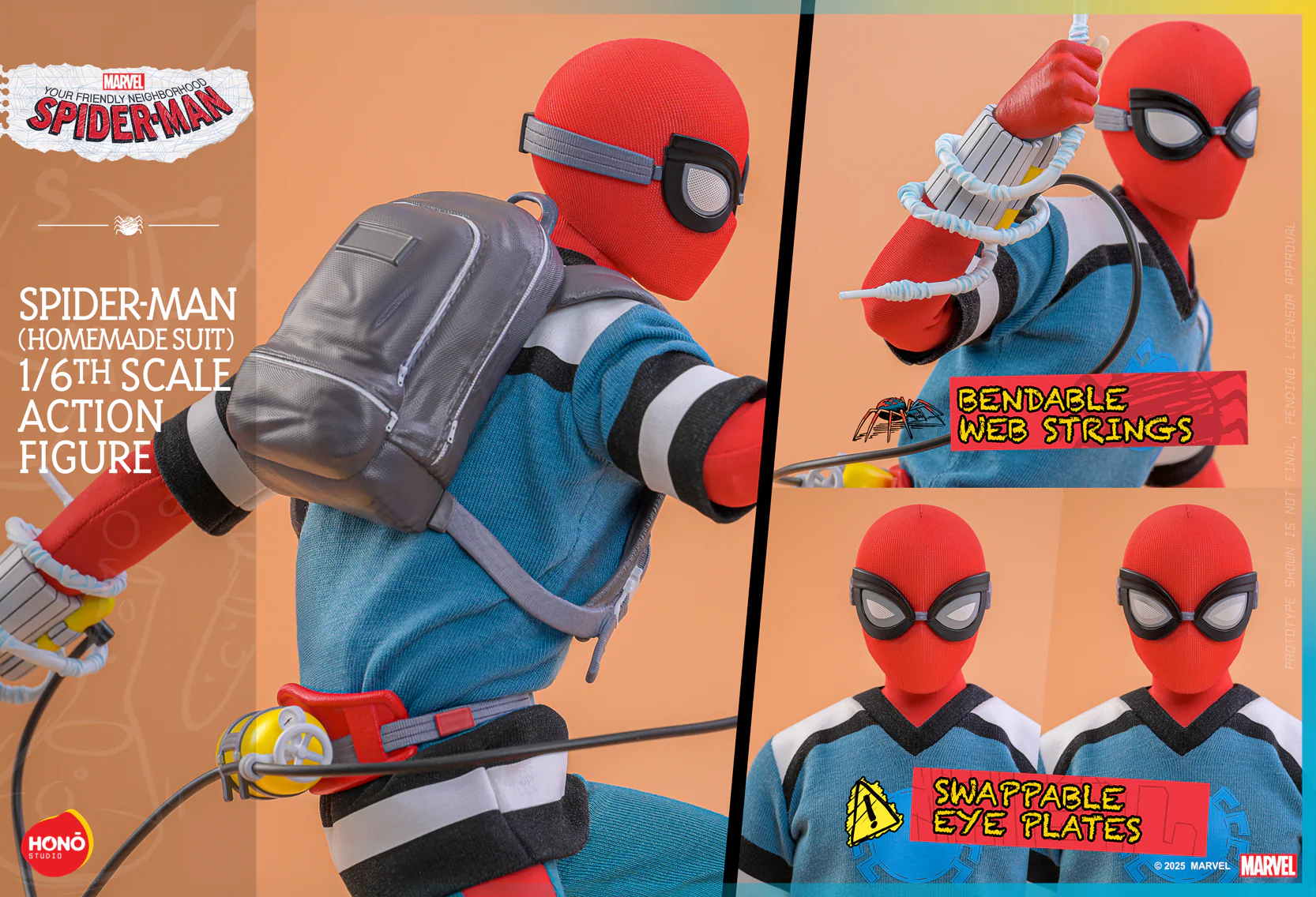 Pre Order! Hot Toys HONŌ STUDIO HS07 Your Friendly Neighborhood Spider-Man: Spider-Man (Homemade Suit) 1/6 Figure